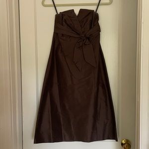 Brown Strapless Dress